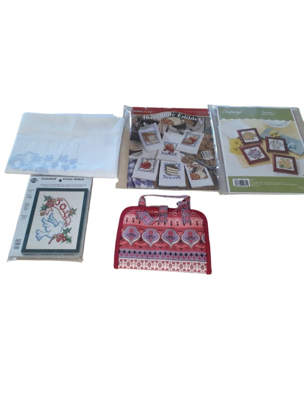Bundle of 5 Cross Stitch & Needlework Craft Items – New/Very Good Used Condition